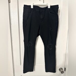 Old Navy Black mid-rise Rockstar Super Skinny Size 16S